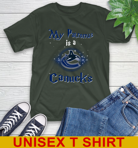 NHL Hockey Harry Potter My Patronus Is A Vancouver Canucks T-Shirt 6