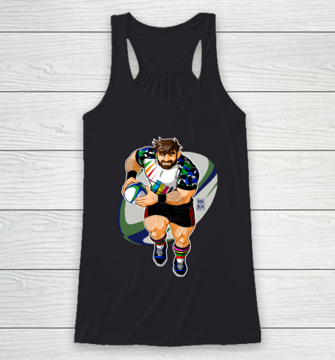 ADAM LIKES TO PLAY RUGBY LGBT Gay Pride Racerback Tank