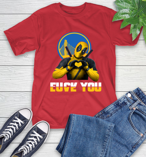 NBA Golden State Warriors Deadpool Love You Fuck You Basketball Sports T-Shirt 11