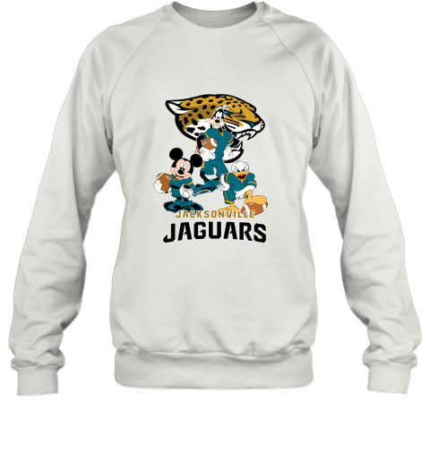 Mickey Donald Goofy The Three Jacksonville Jaguars Football Sweatshirt