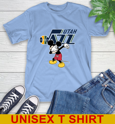 Utah Jazz NBA Basketball Dabbing Mickey Disney Sports T-Shirt 11