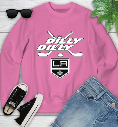NHL Los Angeles Kings Dilly Dilly Hockey Sports Youth Sweatshirt 7