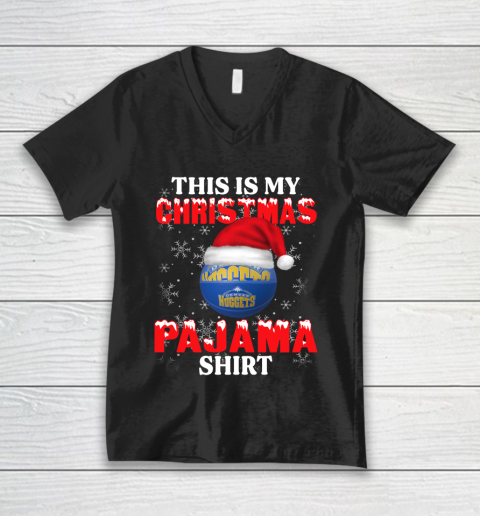 Denver Nuggets This Is My Christmas Pajama Shirt NBA V-Neck T-Shirt
