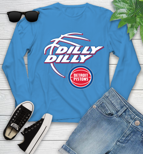 NBA Detroit Pistons Dilly Dilly Basketball Sports Youth Long Sleeve 7