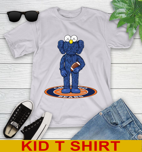 NFL Football Chicago Bears Kaws Bff Blue Figure Shirt Youth T-Shirt 5