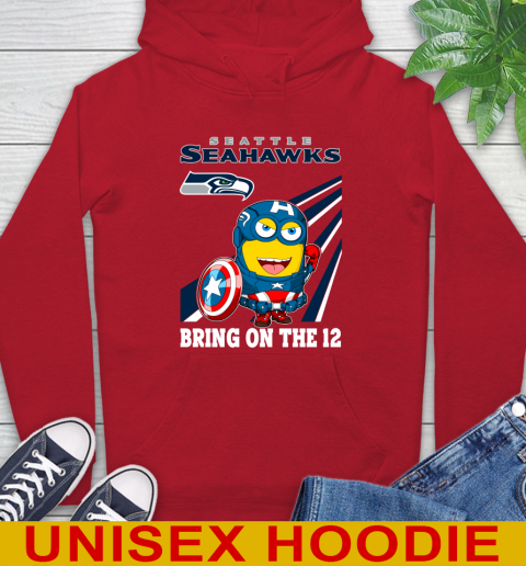 NFL Football Seattle Seahawks Captain America Marvel Avengers Minion Shirt Hoodie 10