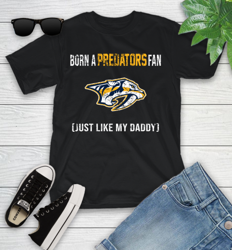 NHL Nashville Predators Hockey Loyal Fan Just Like My Daddy Shirt Youth T-Shirt