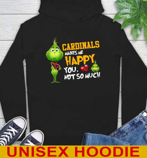 NFL Arizona Cardinals Makes Me Happy You Not So Much Grinch Football Sports Hoodie