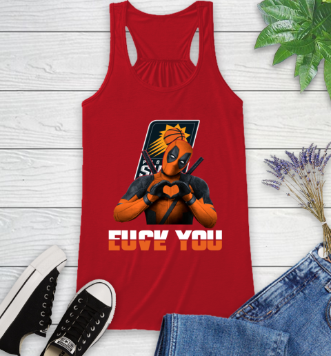 NBA Phoenix Suns Deadpool Love You Fuck You Basketball Sports Racerback Tank 5