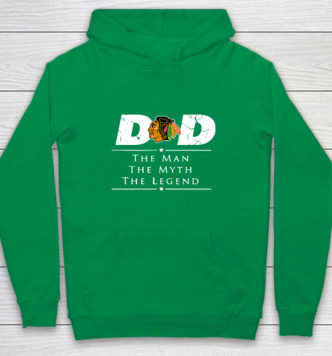 Chicago Blackhawks NHL Ice Hockey Dad The Man The Myth The Legend Youth Hoodie 4