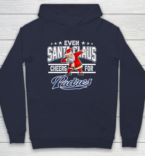 San Diego Padres Even Santa Claus Cheers For Christmas MLB Hoodie 2