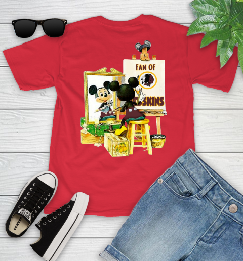NFL Football Washington Redskins Mickey Drawing Shirt 104
