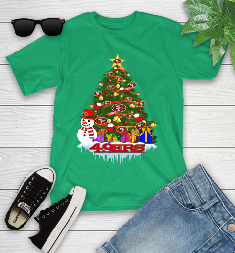 San Francisco 49ers Merry Christmas NFL Football Sports Youth T-Shirt 6