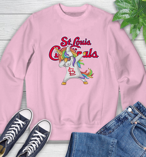 St.Louis Cardinals MLB Baseball Funny Unicorn Dabbing Sports Sweatshirt 9