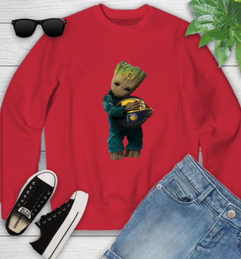 NBA Groot Guardians Of The Galaxy Basketball Sports Indiana Pacers Youth Sweatshirt 9