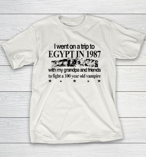 Jojo's Bizarre Adventure I Went To Egypt To Fight A Vampire Youth T-Shirt