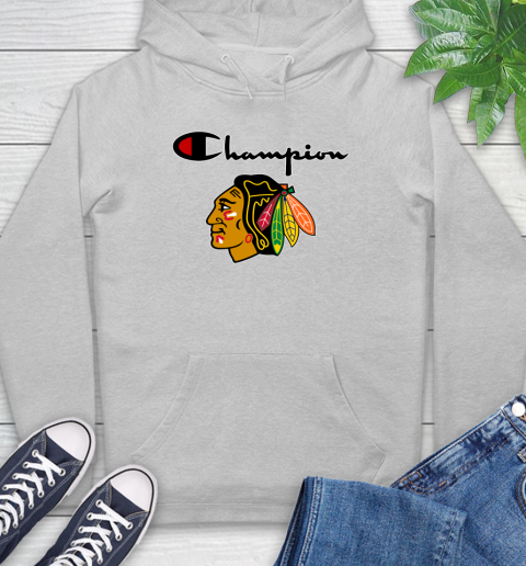 NHL Hockey Chicago Blackhawks Champion Shirt Hoodie 4