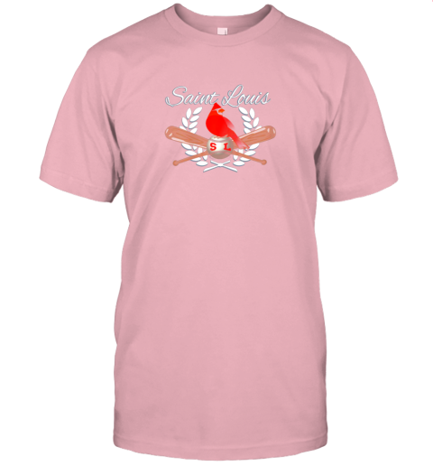 erds st louis baseball design cardinal sports jersey t shirt 60 front pink
