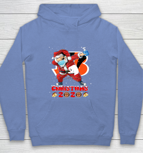 Cincinnati Bengals Funny Santa Claus Dabbing Christmas 2020 NFL Youth Hoodie 8