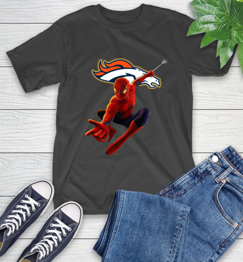 NFL Spider Man Avengers Endgame Football Denver Broncos T-Shirt 2