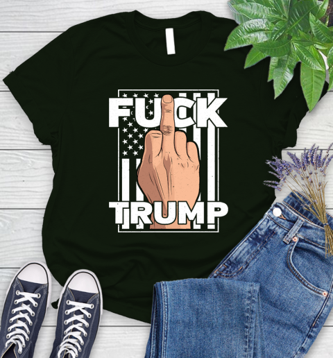 Fuck Trump Middle Finger Anti Republican T Shirt 86