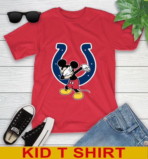 Indianapolis Colts NFL Football Dabbing Mickey Disney Sports Youth T-Shirt 10