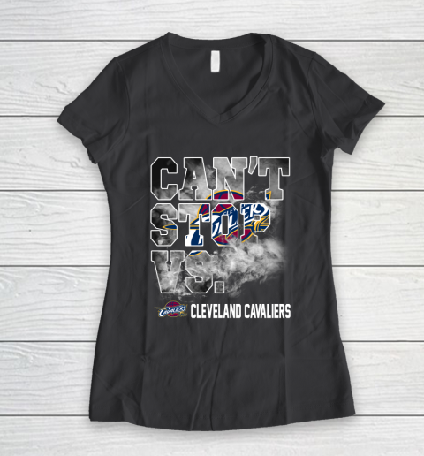 NBA Cleveland Cavaliers Basketball Can't Stop Vs Women's V-Neck T-Shirt 6
