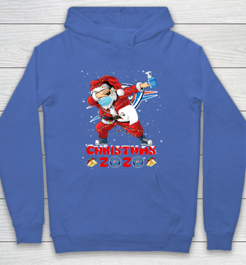 Oklahoma City Thunder Funny Santa Claus Dabbing Christmas 2020 NBA Hoodie 6