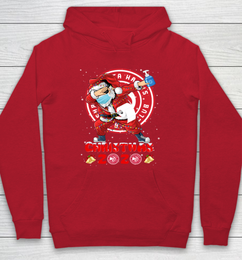 Atlanta Hawks Funny Santa Claus Dabbing Christmas 2020 NBA Hoodie 7