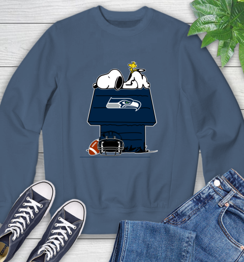 Seattle Seahawks NFL Football Snoopy Woodstock The Peanuts Movie Sweatshirt 7