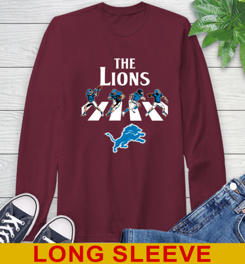 NFL Football Detroit Lions The Beatles Rock Band Shirt Long Sleeve T-Shirt 7
