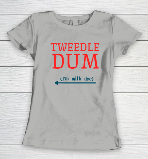 Tweedle Dum I'm With Dee Couple And Friends Funny Lazy Costume Women's T-Shirt 7