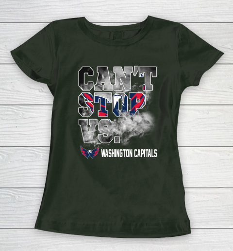 NHL Washington Capitals Hockey Can't Stop Vs Women's T-Shirt 4