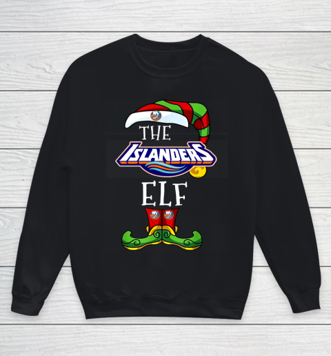New York Islanders Christmas ELF Funny NHL Youth Sweatshirt