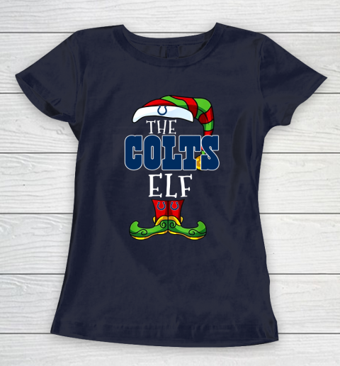 Indianapolis Colts Christmas ELF Funny NFL Women's T-Shirt 2