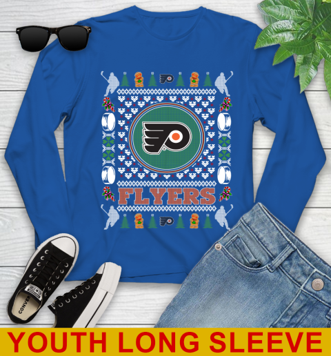 Philadelphia Flyers Merry Christmas NHL Hockey Loyal Fan Youth Long Sleeve 10