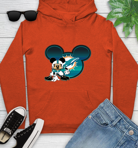 NFL Miami Dolphins Mickey Mouse Disney Football T Shirt Youth Hoodie 5