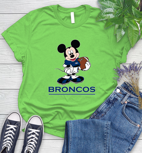 NFL Football Denver Broncos Cheerful Mickey Mouse Shirt Women's T-Shirt 10