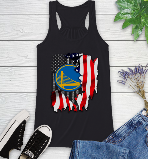 Golden State Warriors NBA Basketball American Flag Racerback Tank
