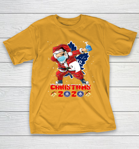 Toronto Maple Leafs Funny Santa Claus Dabbing Christmas 2020 NHL T-Shirt 2
