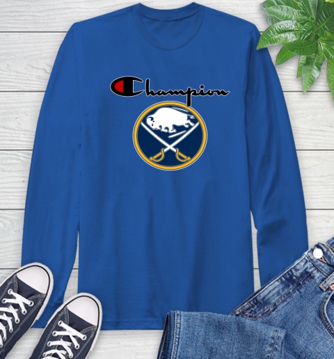NHL Hockey Buffalo Sabres Champion Shirt Long Sleeve T-Shirt 7