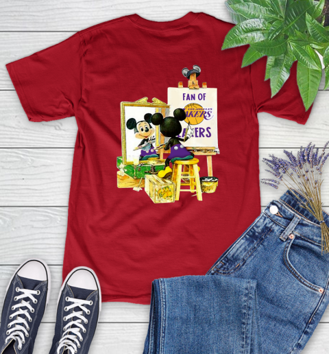 NBA Basketball Los Angeles Lakers Mickey Drawing Shirt 93 NBA Basketball Los Angeles Lakers Mickey Drawing Shirt - Image 93