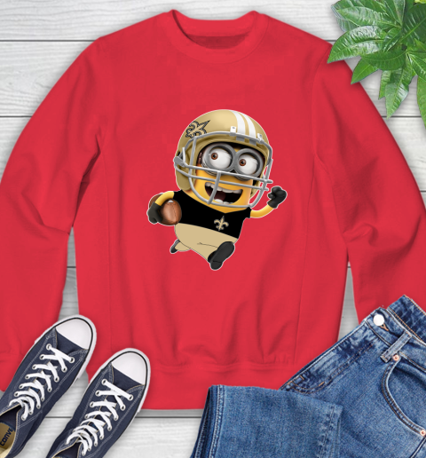 NFL New Orleans Saints Minions Disney Football Sports Sweatshirt 10