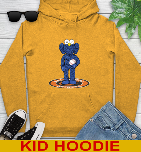 MLB Baseball Baltimore Orioles Kaws Bff Blue Figure Shirt Youth Hoodie 3