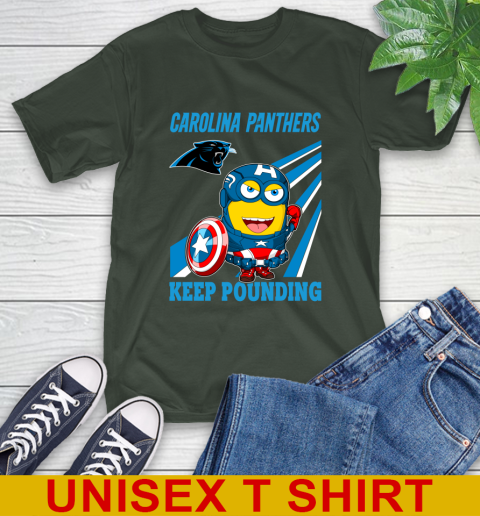 NFL Football Carolina Panthers Captain America Marvel Avengers Minion Shirt T-Shirt 6