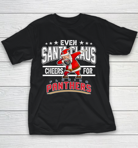 Florida Panthers Even Santa Claus Cheers For Christmas NHL Youth T-Shirt