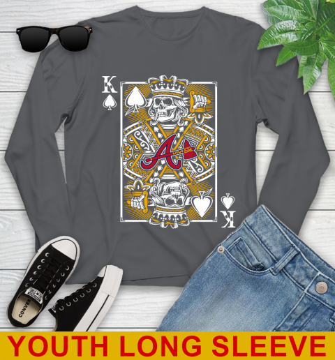 Atlanta Braves MLB Baseball The King Of Spades Death Cards Shirt Youth Long Sleeve 9