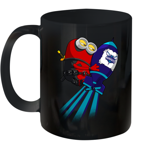NBA Basketball Charlotte Hornets Deadpool Minion Marvel Shirt Ceramic Mug 11oz