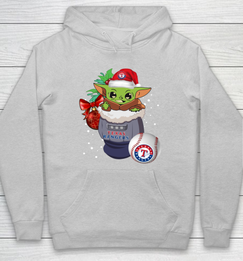 Texas Rangers Christmas Baby Yoda Star Wars Funny Happy MLB Hoodie 6