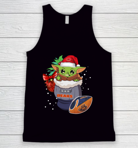 Chicago Bears Christmas Baby Yoda Star Wars Funny Happy NFL Tank Top